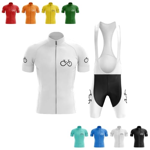 COITROZR Personalisiertes Radsporttrikot Set Individuelles Kurzarm-MTB-Rennradtrikots für Herren mit schneller Trocknung mit Team Namen Logo Fahrradbekleidung Herren Set Radsport-bekleidung(G) von COITROZR