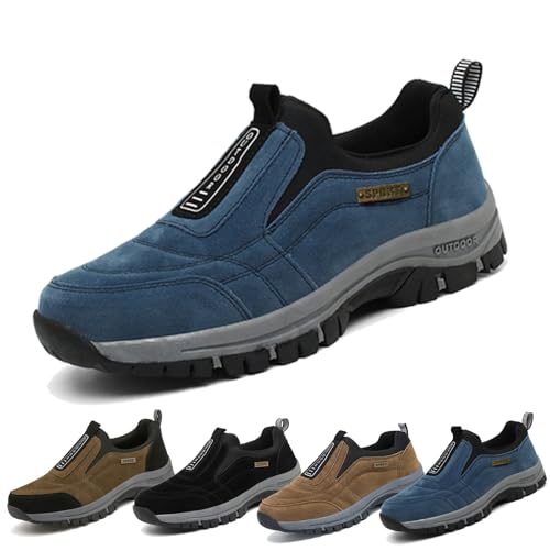Orthopädische Wanderschuhe Herren-Sportschuhe, atmungsaktive Freizeitschuhe,Rutschfeste mit Fußgewölbeunterstützung, atmungsaktiv & leicht für Outdoor-Aktivitäten Freizeit​(Blue,49 EU) von COITROZR