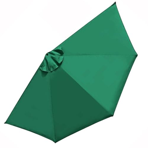 COKYIS Ersatzschirm für Wohnungen, Veranda, 2,7 m, halbrunder Regenschirm, Ersatzbezug für den Außenbereich, Marktschirm, halbrund, grün, 270cm/9ft-5ribs von COKYIS
