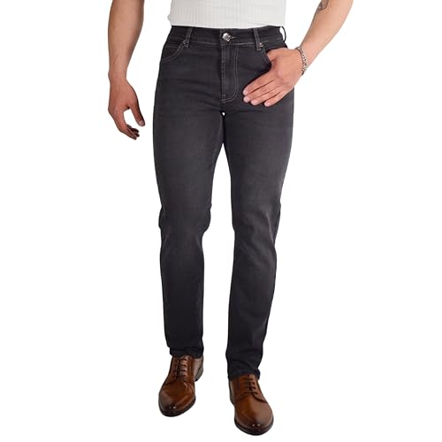 Elegant-Sportliche Slim Black Used - COLAC Herren Jeans Stretch - Perfekt für Jede Jahreszeit und Outfitt (DE/NL/SE/PL, Bundweite & Schrittlänge, 44, 30, 1, Black) von COLAC Jeans