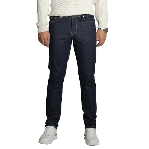 Elegant-Sportliche Slim Black Used - COLAC Herren Jeans Stretch - Perfekt für Jede Jahreszeit und Outfitt (DE/NL/SE/PL, Bundweite & Schrittlänge, 46, 30, 1, Rinse Blue) von COLAC Jeans