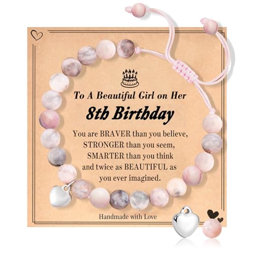 COLANANA Geburtstags Geschenke für 8 Jahr alte Mädchen, Rosa Perlen Armbänder Verstellbare Anzahl Armbänder mit Geburtstagskarte für Tochter Schwester Freunde Enkelin Geschenke COLANANA Geburtstags Geschenke für 8 Jahr alte Mädchen, Rosa Perlen Armbänder Verstellbare Anzahl Armbänder mit Geburtstagskarte für Tochter Schwester Freunde Enkelin Geschenke von COLANANA