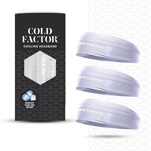 COLD FACTOR Sofort kühlendes Stirnband, 3er-Pack, fortschrittlicher Verdunstungskomfort für Sport und Outdoor, UPF 50+ Schutz, langanhaltende Kühlung, ideal für Fitness, Wandern, Yoga und Laufen, Weiß COLD FACTOR Sofort kühlendes Stirnband, 3er-Pack, fortschrittlicher Verdunstungskomfort für Sport und Outdoor, UPF 50+ Schutz, langanhaltende Kühlung, ideal für Fitness, Wandern, Yoga und Laufen, Weiß von COLD FACTOR