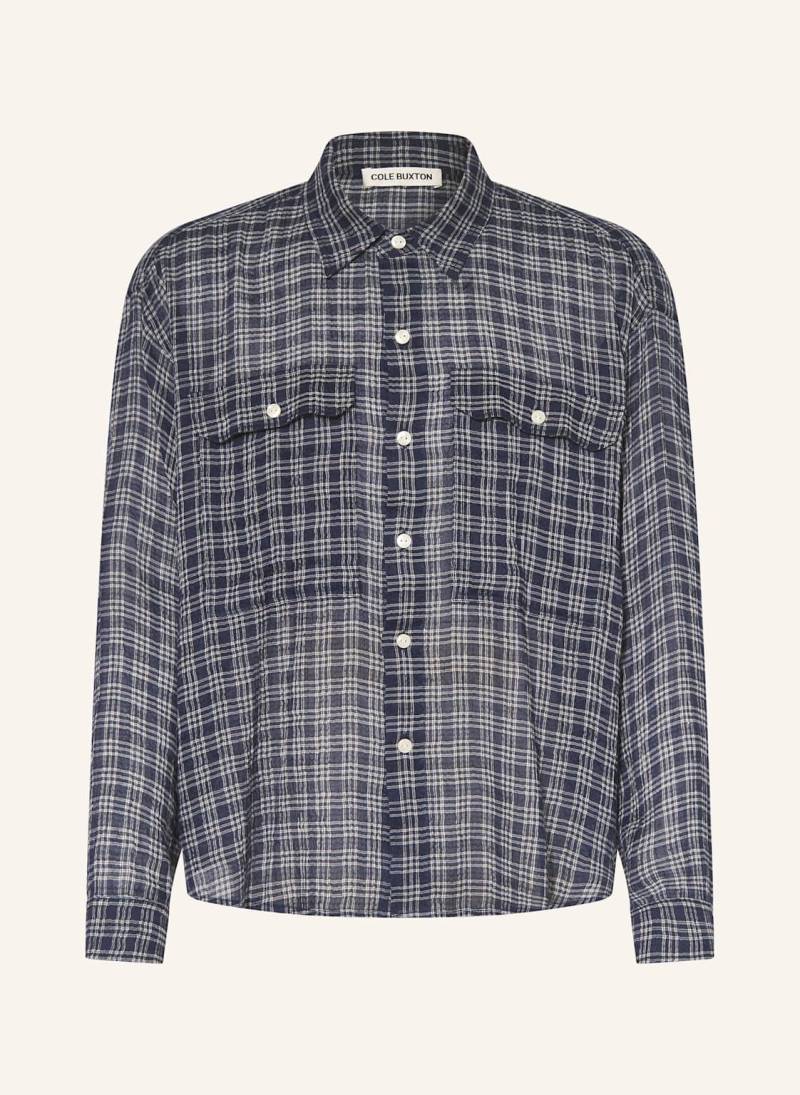 Cole Buxton Hemd Kayce Comfort Fit Mit Leinen blau von COLE BUXTON