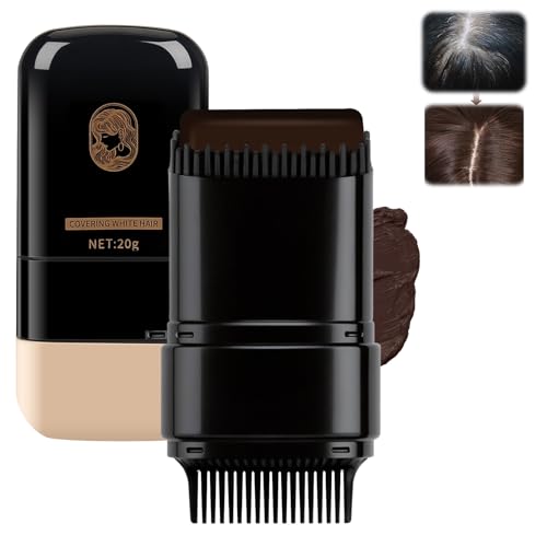 2-in-1 Haarfärbekamm, Instant Haaransatz Kaschieren, Tragbare Hair Dye Comb mit Integriertem Kamm, Graue Haare Abdecken, Wasserfester Und Schweißfester Haarfärbestift für Männer und Frauen von COLEESON