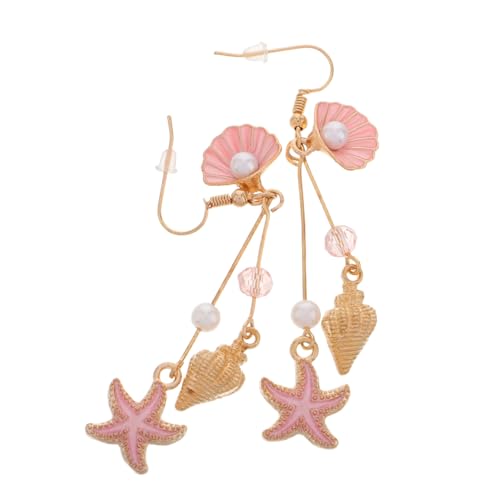 COLLBATH Muschelohrringe Mit Kunstperlen Charm Meerjungfrauen Ohrringe Ozeanschmuck Für Strandpartys Muschel Anhänger Ohrringe Elegant Für Sommerferien von COLLBATH
