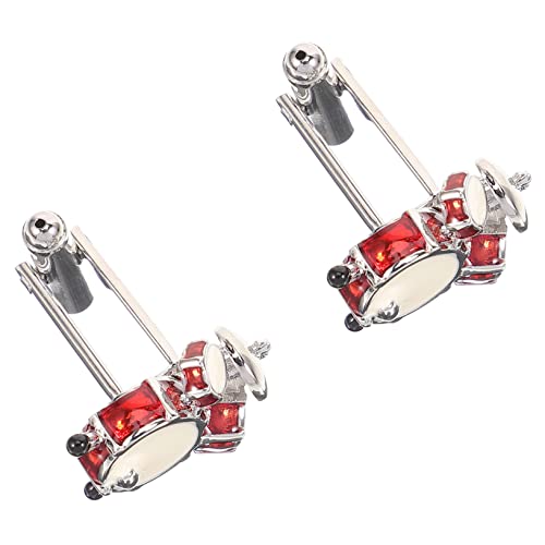2St Trommel-Manschettenknöpfe schlagzeug zubehör Schlagzeug-Accessoires Drum Set Manschettenknöpfe Sieb Flasche Smokingknöpfe und Manschettenknöpfe Anzug Manschettenknöpfe Messing COLLBATH von COLLBATH