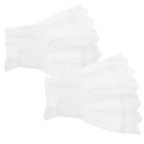 COLLBATH Weißer Spitzen-manschettenärmel Abgesetzte Ärmel Fake-ärmel Weiße Ärmel Kostüm Fake-manschetten Für Pullover Bluse Mantel Kleidungszubehör Für Damen Teenager von COLLBATH