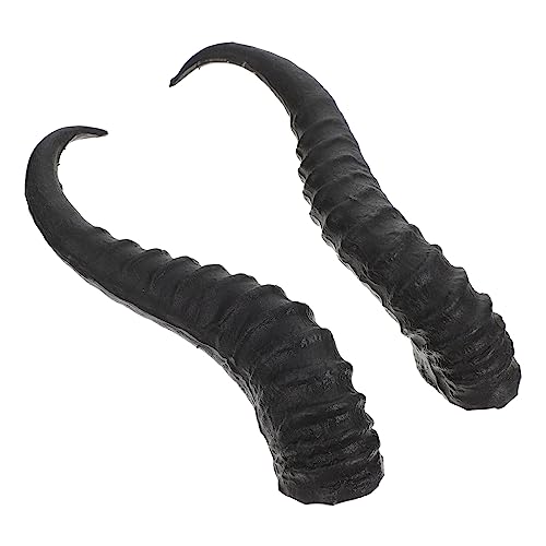 COLLBATH Paar Künstliche Schafshörner Für Selbstgemachte Stirnbänder Kunststoffgeweihe Cosplay-kostüm-requisiten von COLLBATH