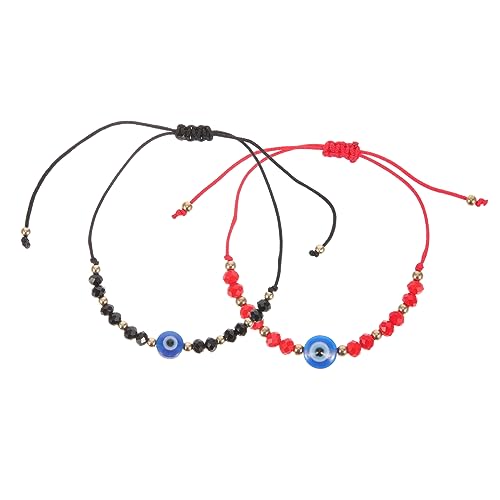 COLLBATH 1 Paar Evil Eye Armbänder für Verstellbare Geflochtene Armbänder im Modischen Design Perfektes für Besondere Anlässe Wie Valentinstag Geburtstage oder Jubiläen von COLLBATH