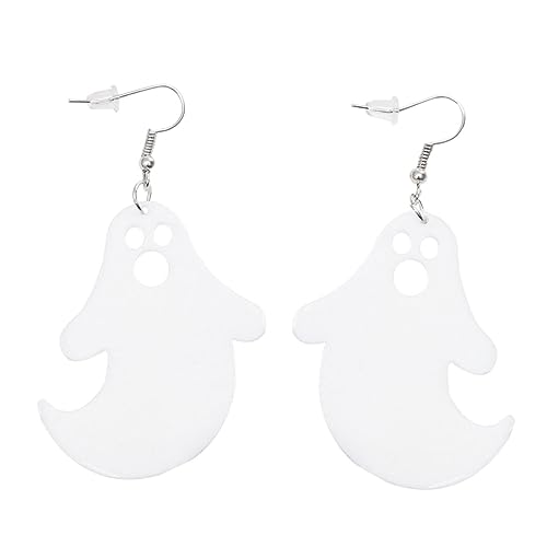 COLLBATH 1 Paar Halloween Geisterohrringe Extravaganter Ohrschmuck für Frauen für Partys Festivals Langlebig Weiß COLLBATH 1 Paar Halloween Geisterohrringe Extravaganter Ohrschmuck für Frauen für Partys Festivals Langlebig Weiß von COLLBATH