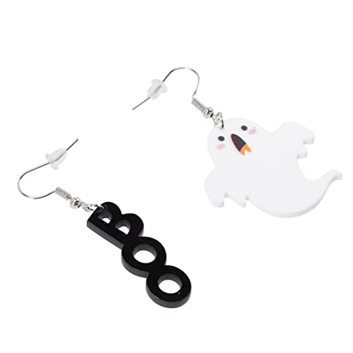 COLLBATH 1 Paar Halloween Ohrringe Asymmetrische Ohrhänger Handgefertigter Kostüm Schmuck für Damen und Mädchen Einzigartiger Boo Look für Halloween Verkleidung von COLLBATH
