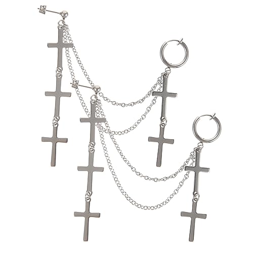 COLLBATH 1 Paar Herren Ohrringe mit Kettenanhänger Stylische Hängende Ohrringe für Männer Partys Hochzeiten Besondere Anlässe im Clip COLLBATH 1 Paar Herren Ohrringe mit Kettenanhänger Stylische Hängende Ohrringe für Männer Partys Hochzeiten Besondere Anlässe im Clip von COLLBATH