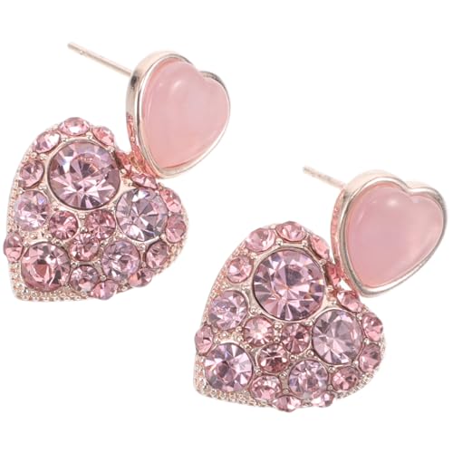 COLLBATH 1 Paar Herz-Ohrstecker: Funkelnde Strass-Ohrhänger – Romantischer Herzschmuck für Damen – Ohrstecker zum Valentinstag COLLBATH 1 Paar Herz-Ohrstecker: Funkelnde Strass-Ohrhänger – Romantischer Herzschmuck für Damen – Ohrstecker zum Valentinstag von COLLBATH