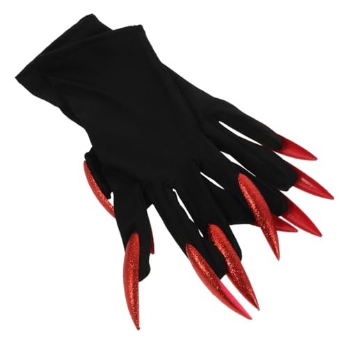 COLLBATH Klauen Handschuhe Für Halloween Hexen Cosplay Party Requisiten Mit Langen Nägeln Und Gruseliger Geisteroptik von COLLBATH