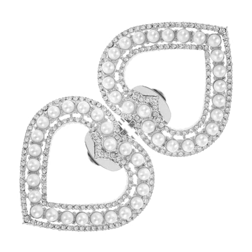 COLLBATH Schuhschnalle Aus Metall Mit Strasssteinen Schmuckclip-charms Für Damen Herz Dekoratives Zubehör Für Sandalen Flache Schuhe Und High Heels von COLLBATH
