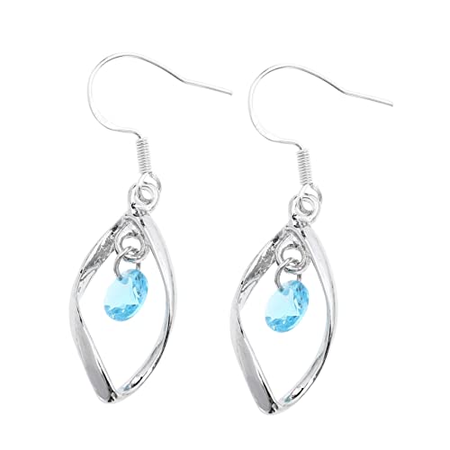 COLLBATH 1 Paar Kristall-ohrringe Strass-ohrhänger Silberner Ohrschmuck Kristall-ohrstecker von COLLBATH