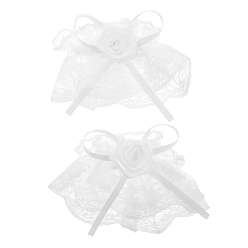 COLLBATH 1 Paar Lolita-Ärmel dekorative Manschette Manschettenärmel Spitzenmanschette Ärmelverlängerungen Ärmelverzierungen Brautjungfernkleid mit Ärmel Puffärmel Nylon Weiß von COLLBATH