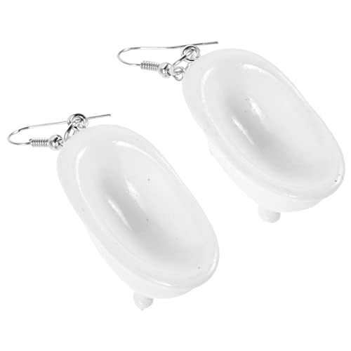 COLLBATH 1 Paar Lustige Ohrstecker Mit Strasssteinen Ohrstecker Anzüge Für Frauen Eigenartiges Zeug Ohrmanschetten Weirdcore Zubehör Weißes Metall von COLLBATH
