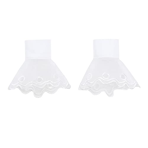 COLLBATH 1 Paar Spitzenmanschetten Falsche Handmanschetten Abnehmbar Für Damen Hochzeit Outfit Accessoire von COLLBATH
