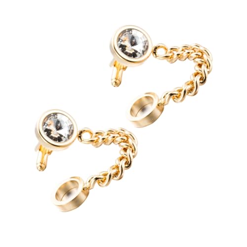 COLLBATH 1 Paar Manschettenknöpfe Manschettenknöpfe Hemdzubehör Herren Manschettenknöpfe Hemddekor Kristall Manschettenknöpfe Hemd Manschettenknöpfe Die Kette Golden von COLLBATH