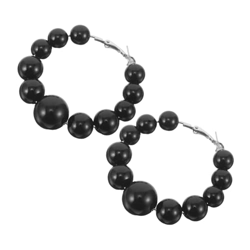COLLBATH Große Runde Perlen-creolen Ohrringe Künstliche Perlen-ohrhänger Für Damen Statement-ohrschmuck Mit Runden Formen Geeignet Für Hochzeiten Partys Und Alltag von COLLBATH