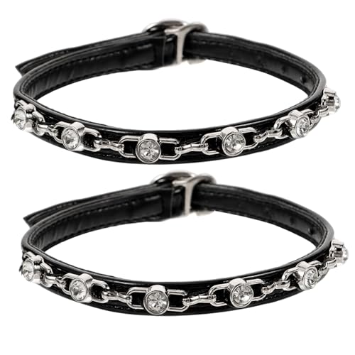 COLLBATH 1 Paar Schnürsenkelschnalle Damen Für Schnürsenkel Riemen Fersenschuhe Abnehmbare Pu Leder Schwarz von COLLBATH