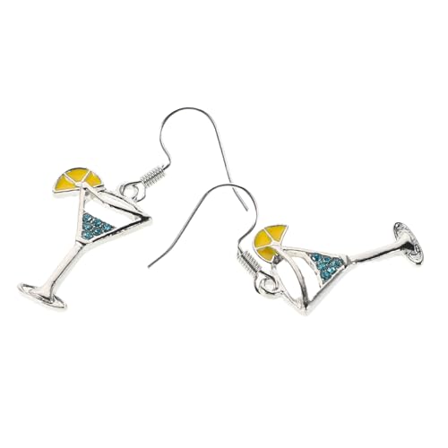 COLLBATH Weinglas Ohrringe Für Damen Verspieltes Baumelnder Modeschmuck Aus Gläsern Kreative Ohrschmuck Für Partys von COLLBATH