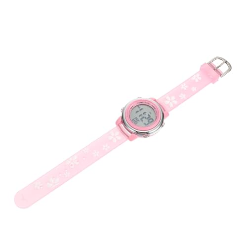 COLLBATH Digitaler Kinderarmbanduhr Mit Led-Design Und Multifunktional Für Mädchen Rosa Mit Kirschblüten-Muster Zum Lernen Der Uhrzeit Für Studenten von COLLBATH