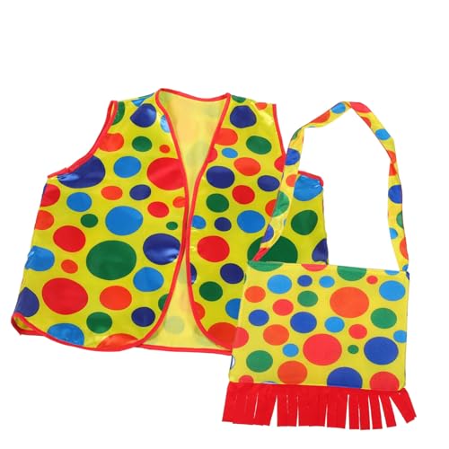 COLLBATH 1 Satz Clownanzug Clownsack Zirkuskostümzubehör Kostüme Clown-kostüme Erwachsene Performance-kostüm Für Erwachsene Leistungskostüm Party Clown-tasche Die Karneval Weste Stoff von COLLBATH