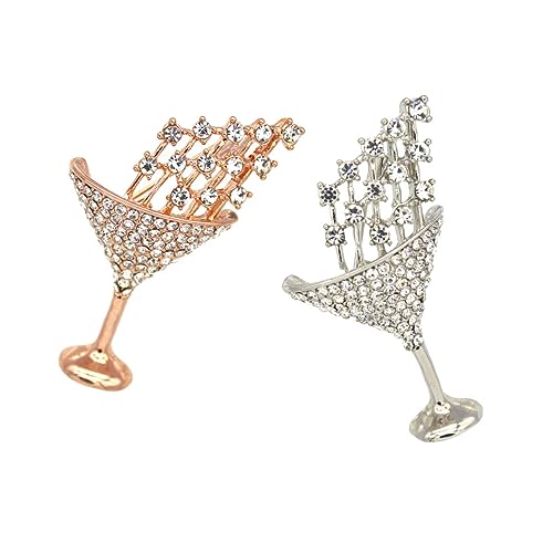 COLLBATH 2 Stück Cocktailglas Brosche Schickes Anstecker Kreative Broschennadel Partyzubehör Für Frauen Kleine Geschenkidee von COLLBATH