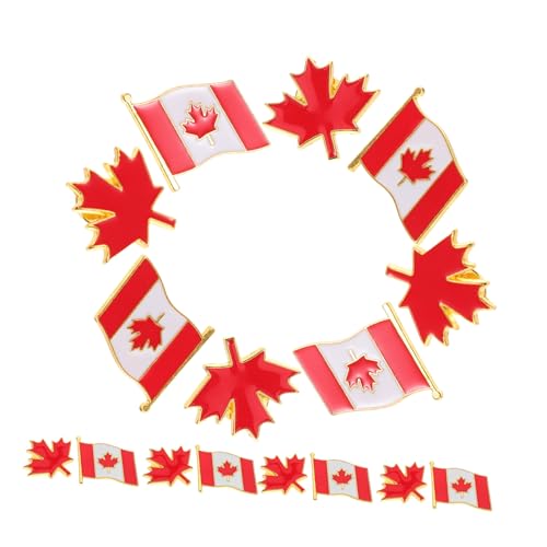 COLLBATH 1 Satz Emaille Anstecknadeln für Kleidung Taschen und Hüte Langlebige Abzeichen für Tag Souvenirs Teilig Flaggen Ahornblätter von COLLBATH