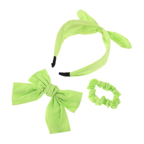 COLLBATH Satz Haarschmuck Für Mädchen Grünes Stirnband Mit Schleife Haargummi Satz Haar-accessoires Für Damen Zum Gesichtswaschen Vielseitig Einsetzbar von COLLBATH