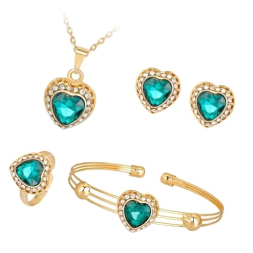 COLLBATH 1 Satz Schmuckset Herzförmige Halskette Ohrringe für Damen Elegantes Design für Besondere Anlässe Geburtstage Valentinstag Perfektes für Familie Freunde COLLBATH 1 Satz Schmuckset Herzförmige Halskette Ohrringe für Damen Elegantes Design für Besondere Anlässe Geburtstage Valentinstag Perfektes für Familie Freunde von COLLBATH