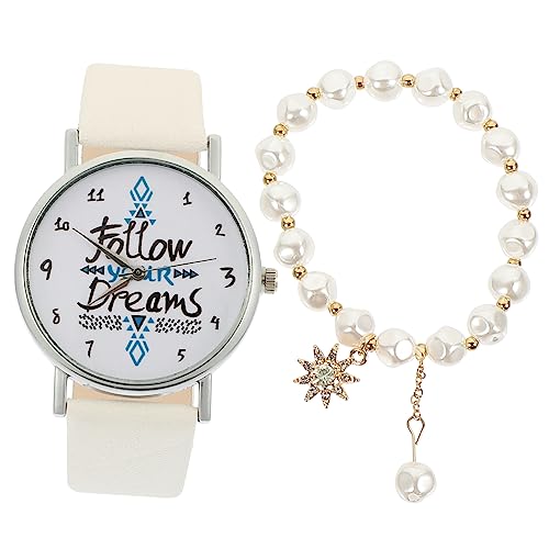 COLLBATH Damen Armbanduhr Satz mit Armband Stilvolle Freizeit Uhr für Mädchen Verstellbares Handgelenk Präzises Geschenkidee von COLLBATH