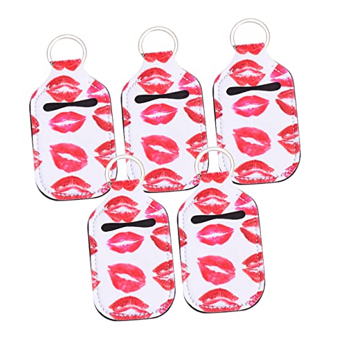 COLLBATH 5er Satz 30 Ml Neopren-flaschenhüllen Lippenbalsamhalter Reise-flaschenhüllen Mit Schlüsselanhänger Für Shampoo Seife Und Andere Flüssigkeiten von COLLBATH