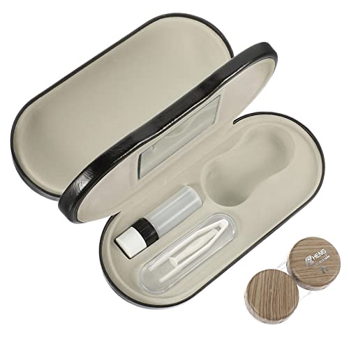 COLLBATH Brillenhülle Aus Hartschaum Und Kunstleder Tragbares Brillenetui Für Reisen Und Zuhause Schützt Brille Vor Staub Und Beschädigungen von COLLBATH