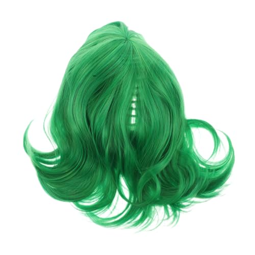 COLLBATH 1 Set Kinderspielperücken Grüne Bob Perücken Für Frauen Grüne Perücken Für Frauen Grüne Haarperücke Damen Farbperücken Grüne Kurzperücke Grüne Perücke Damen Grüne Perücke Echthaar von COLLBATH