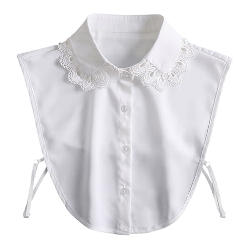 COLLBATH Chiffon-fake-kragen Für Damen Abnehmbarer Kragen Atmungsaktive Spitze-fasermaske Passt Zu Kleidern Pullovern Und Shirts von COLLBATH