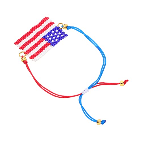 COLLBATH Armband Mit Usa-flagge Nylonseil Schmuck Im Amerikanischen Flaggendesign Für Den 4 von COLLBATH