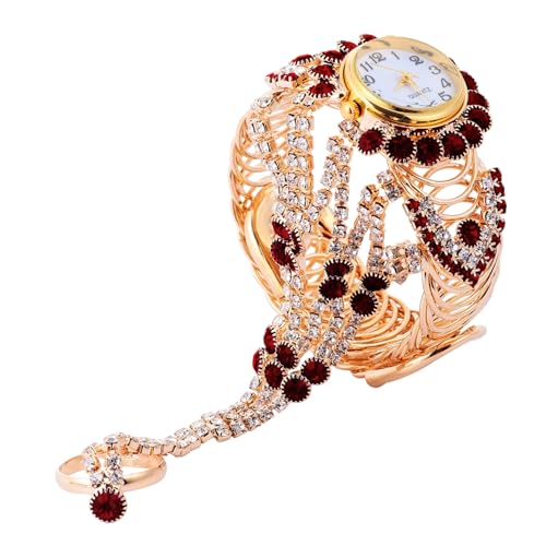 COLLBATH 1 Stück Diamantring -Uhr -Set Strass Uhr Achten Sie Auf Frauen Modeuhr Für Mädchen Armbanduhr Frauen Beobachten Quarzuhr Aus Legierung Uhr Mit Quarzwerk Rostfreier Rosa COLLBATH 1 Stück Diamantring -Uhr -Set Strass Uhr Achten Sie Auf Frauen Modeuhr Für Mädchen Armbanduhr Frauen Beobachten Quarzuhr Aus Legierung Uhr Mit Quarzwerk Rostfreier Rosa von COLLBATH
