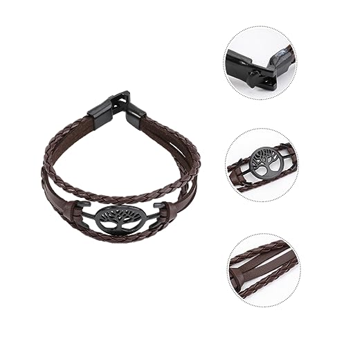COLLBATH 1 Stück Hollowed Leather Cuff Bracelet für Weihnachtsmotiv Atmungsaktive Kunstleder Armbänder Vielseitig für Reisen Feiern von COLLBATH
