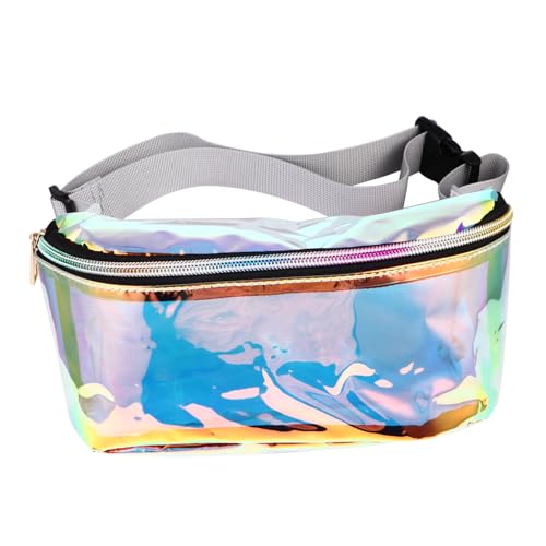 COLLBATH Brusttaschen für Frauen PVC Sling Bag Silber Reißverschluss Bequeme Schultergurte Multifunktional von COLLBATH