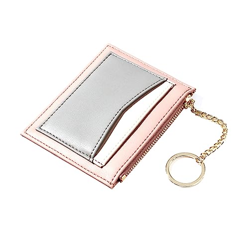 COLLBATH 1 Stück Kleine Geldbörse Mit Reißverschluss Pu-Leder Spleiß-Design Mehrfachhalter Blockierende Geldbörse Für Damen von COLLBATH