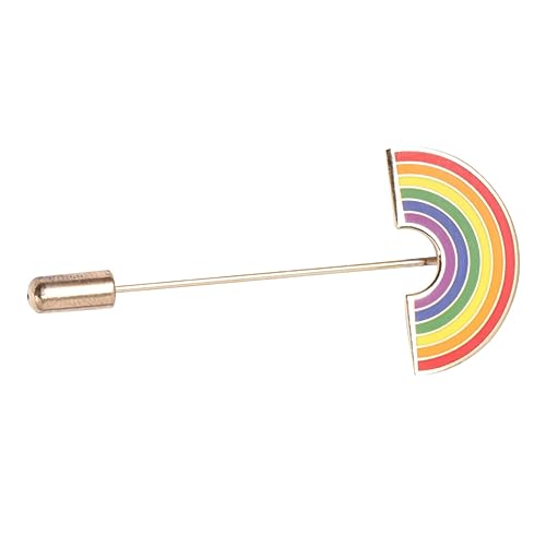COLLBATH Regenbogenbrücken-anstecker Aus Metall Schwulen-anstecker Lesbische Brustnadel Regenbogenstreifen-brosche Mit Langer Nadel Bunt von COLLBATH
