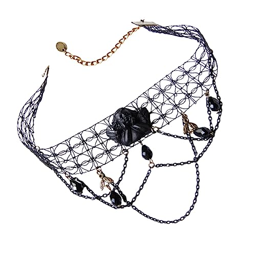 COLLBATH 1 Stück Schwarze Halskette für Damen Eleganter Halloween Choker mit Einzigartigem Design für Partys Langlebig Auffällig für Besondere Anlässe COLLBATH 1 Stück Schwarze Halskette für Damen Eleganter Halloween Choker mit Einzigartigem Design für Partys Langlebig Auffällig für Besondere Anlässe von COLLBATH