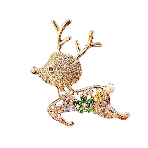COLLBATH Elchformige Weihnachtsbrosche Dekoratives Kleidungsaccessoire 1 Stück Kreativer Schmuck Für Taschen Und Mützen COLLBATH Elchformige Weihnachtsbrosche Dekoratives Kleidungsaccessoire 1 Stück Kreativer Schmuck Für Taschen Und Mützen von COLLBATH