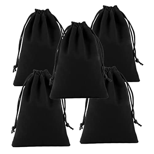 COLLBATH 10 STK Flusenbeutel Mit Kordelzug Flanellbeutel Mit Kordelzug Gürteltasche Mit Kette Flusen-aufbewahrungsbeutel Mit Kordelzug Schwarze Tasche Mit Kordelzug Organizer-Tasche Black von COLLBATH