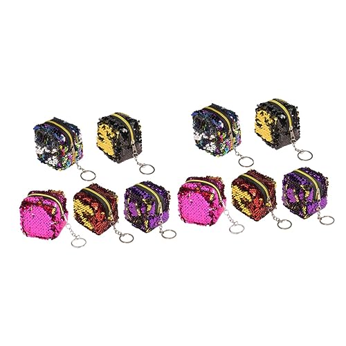 COLLBATH 10 STK Münztasche glitzernde Geldbörsen wendbare Geldbörse mit Pailletten kleine Handtasche Glänzendes Portemonnaie für den Abend mini tragbare kleine Brieftasche von COLLBATH