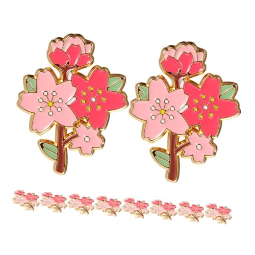 COLLBATH 10 Stück Cherry Blossom Broschen Farbenfrohe Emaille Anstecknadeln für Frauen Mädchen Kleidung Taschen Diy Projekte Frühlingsaccessoires für von COLLBATH